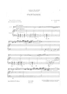 Partition de piano, partition de viole de gambe, Fantaisie pour viole de gambe et Piano, Op.18