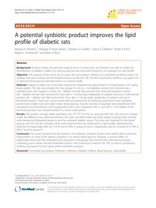 A potential synbiotic product improves the lipid profile of diabetic rats