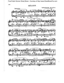 Partition complète, 5 Piano pièces, Moszkowski, Moritz
