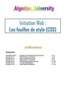 Initiation Web : Les feuilles de style (CSS) 