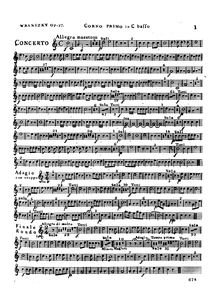 Partition cor 1 (en C), violoncelle Concerto, Op.27, C major, Wranitzky, Paul