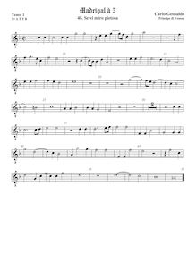 Partition ténor viole de gambe 2, octave aigu clef, madrigaux, Book 3 par Carlo Gesualdo