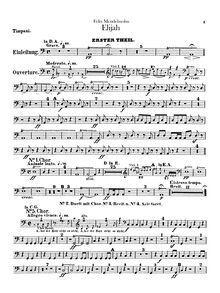 Partition timbales, Elijah, Op.70, Composer, with Julius Schubring (1806-1889), Carl Klingemann (1798-1862)William Bartholomew (1793-1867), English text (sung at premiere)