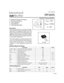 IRF540N HEXFET® Power MOSFET