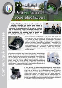 Le 8 juillet 2010, ez‐Wheel lance la première roue électrique ...