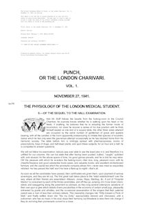 Punch, or the London Charivari, Volume 1, November 27, 1841