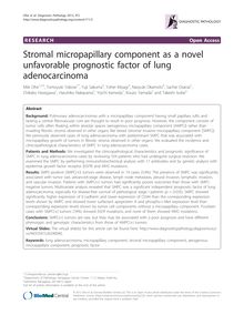 Stromal micropapillary component as a novel unfavorable prognostic factor of lung adenocarcinoma