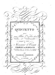 Partition flûte, flûte quintette, E minor, Krommer, Franz