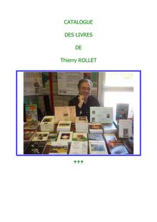 catalogue des livres de Thierry ROLLET