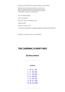 The Cardinal s Snuff-Box