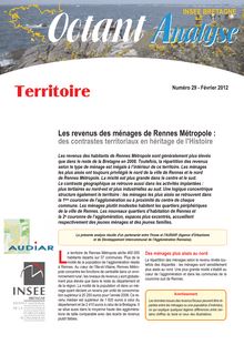 Les revenus des ménages de Rennes Métropole :  des contrastes territoriaux en héritage de l’Histoire (Octant Analyse n° 29)