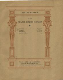 Partition Color Covers, 4 orgue pièces, Op.101, Quatre Pièces d Orgue, Op.101