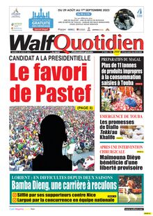 Walf Quotidien N°9424 - du 29/08/2023