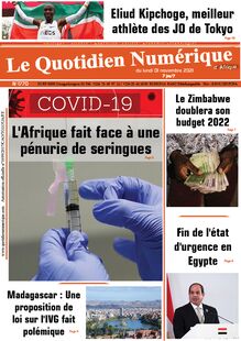 Le Quotidien Numérique d’Afrique n°1770 - du lundi 1er novembre 2021