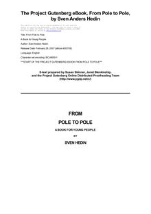 From Pole to Pole - A Book for Young People