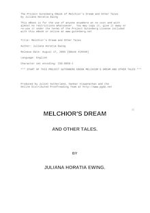 Melchior s Dream and Other Tales