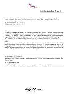 Le flottage du bois et le changement du paysage fluvial des montagnes françaises - article ; n°36 ; vol.18, pg 53-61