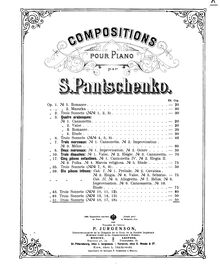 Partition complète, 3 Sonnets, Op.51, Panchenko, Semyon