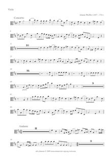Partition altos, violon Concerto en D major, D, Pfeiffer, Johann