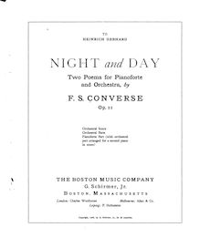 Partition complète, nuit et Day, Op.11, Two Poems for Pianoforte and Orchestra