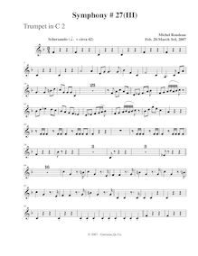 Partition trompette 2, Symphony No.27, B-flat major, Rondeau, Michel