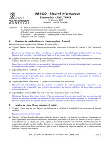INF4420  Sécurité informatique Sécurité informatique Sécurité ...