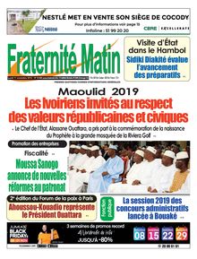 Fraternité Matin n°16469 - Lundi 11 Novembre 2019