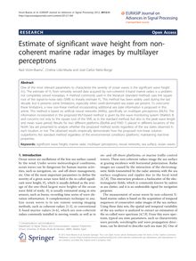 Estimate of significant wave height from non-coherent marine radar images by multilayer perceptrons