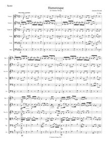 Partition Op. 1010 No. 7 Score et parties pour corde orchestre, Humoresques