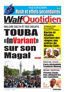Walf Quotidien n°8802 - du Jeudi 29 juillet 2021