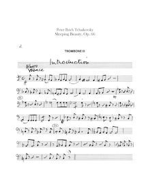Partition Trombone 3, Tuba, pour Sleeping Beauty, Спящая красавица ; La belle au bois dormant ; Dornröschen