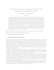 An improved a priori error analysis for finite element approximations of Signorini s problem