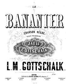 Partition complète (lower resolution), Le Bananier, Le Bananier - Chanson nègre