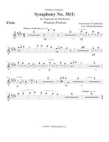 Partition flûte, Symphony No.38  Children s Lullabies , E major