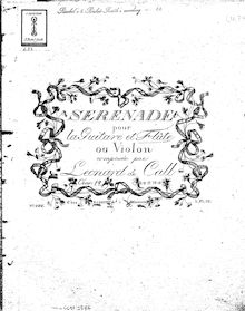 Partition parties complètes, Sérénade, Call, Leonhard von par Leonhard von Call