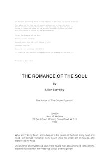 The Romance of the Soul