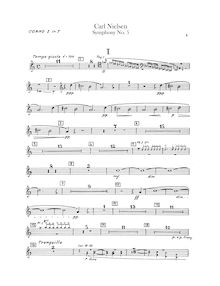 Partition cor 1, 2 (en F), Symphony No. 5, Op. 50, Nielsen, Carl