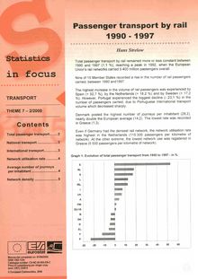 Statistics in focus. Transport No 2/2000. Passenger transport by rail 1990-97