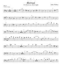 Partition viole de basse 1, basse clef, madrigaux - Set 2, Wilbye, John par John Wilbye