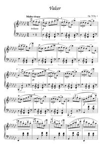 Partition , Waltz en G♭ major, valses Op.70, Chopin, Frédéric