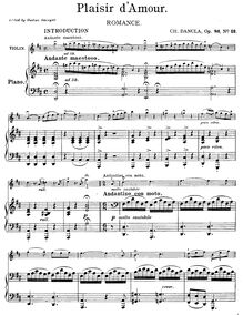 Partition , Plaisir d amour, Le mélodiste, 12 Easy Fantasies for Violin and Piano