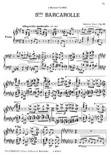 Partition complète (scan), Barcarolle No.5 en F-sharp minor, Op.66