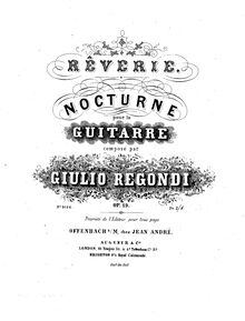 Partition complète, Reviere - Nocturne, Regondi, Giulio