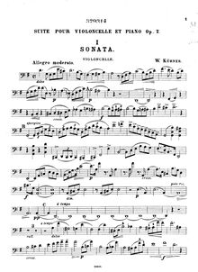Partition de violoncelle,  pour violoncelle et Piano, Op.7