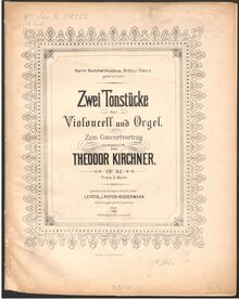 Partition complète et , partie, 2 Tonstücke, Op.92, Kirchner, Theodor