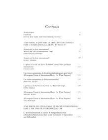 Contents Avant propos v Foreword ix HÉLÈNE RUIZ FABRI AND EMMANUELLE JOUANNET