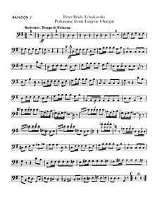 Partition basson 1, 2, Eugene Onegin, Евгений Онегин ; Yevgeny Onegin ; Evgenii Onegin