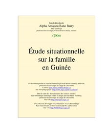 Étude situationnelle sur la famille en Guinée