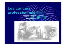 L Les cancers professionnels