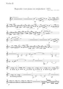 Partition violons II, Rapsodie piano en strijkers, Ostijn, Willy